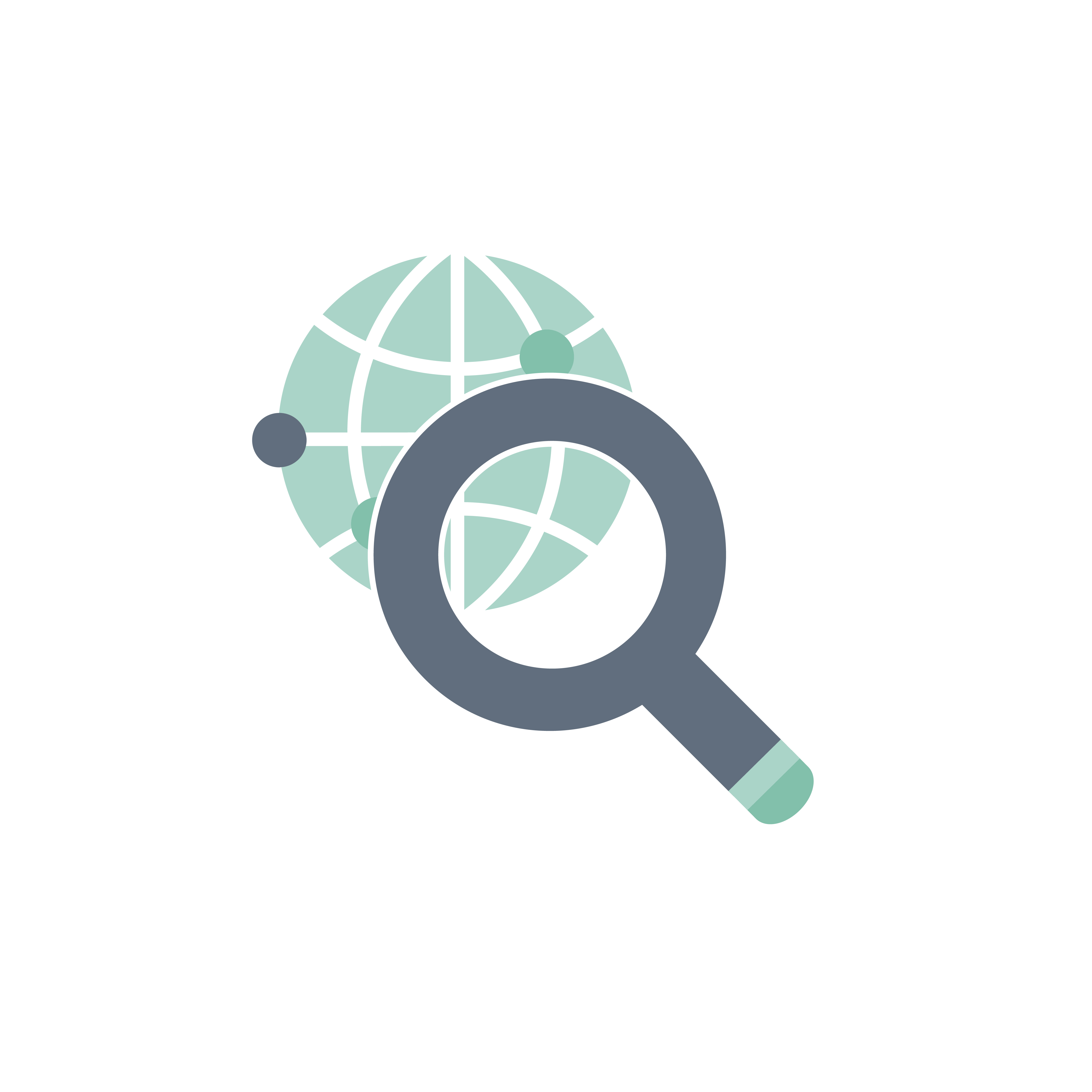 Magnifying glass search illustration